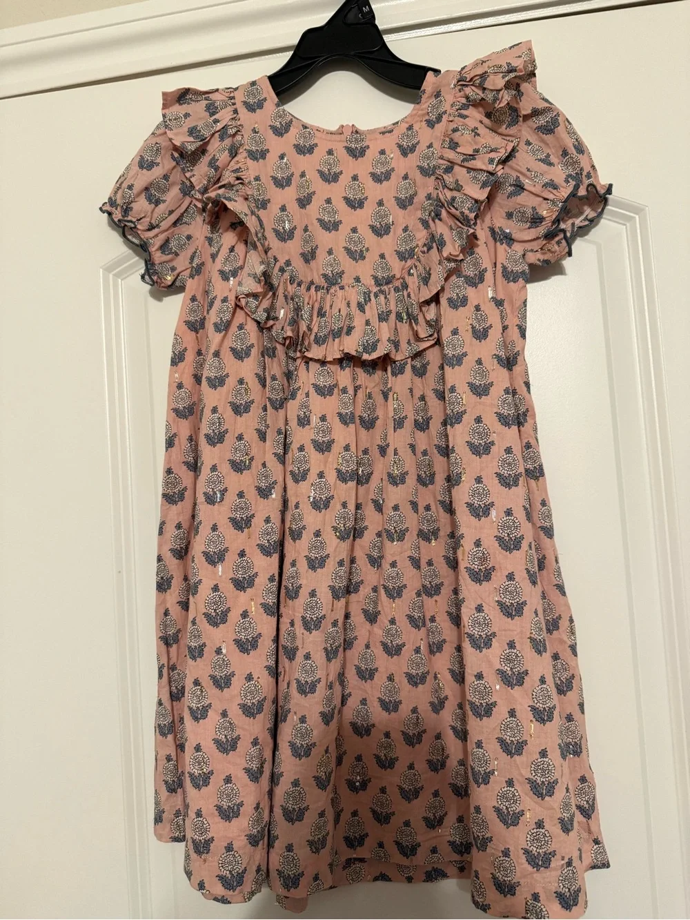 Pink Chicken New York Girls Floral Ruffle Dress Size 7Y
